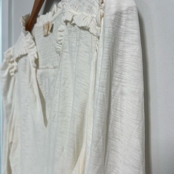 Anthropologie Nation Los Angeles Smocked-Shoulder Tee New with Tags Blouse - Picture 6 of 11